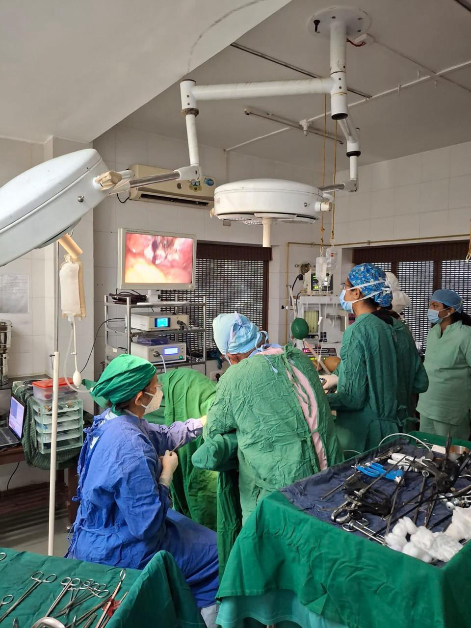 Laparoscopic gynaecology surgery at Purva Hospital